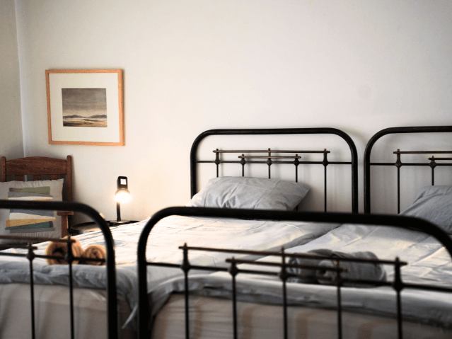 Jagdfarm Garib Unterkunft Schlafzimmer Doppelbett