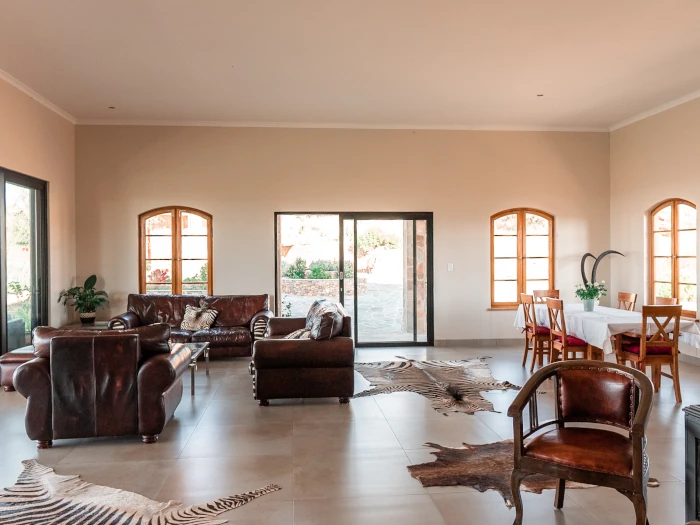 Guesthouse dining room at Haris hunting lodge