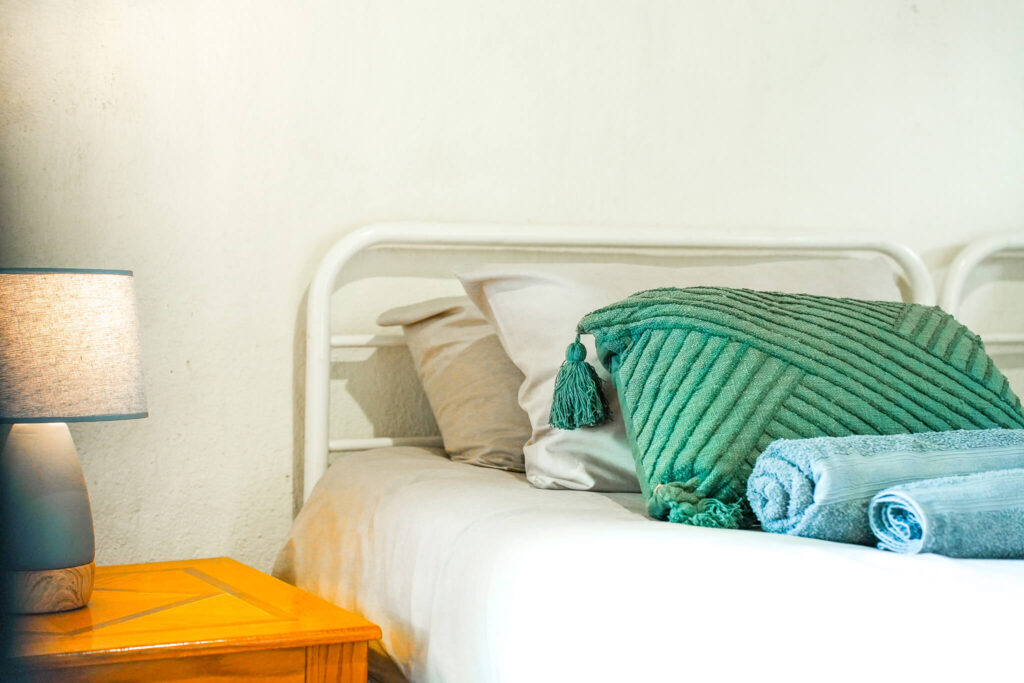 Guest room at Onverwacht hunting farm on the edge of the Kalahari